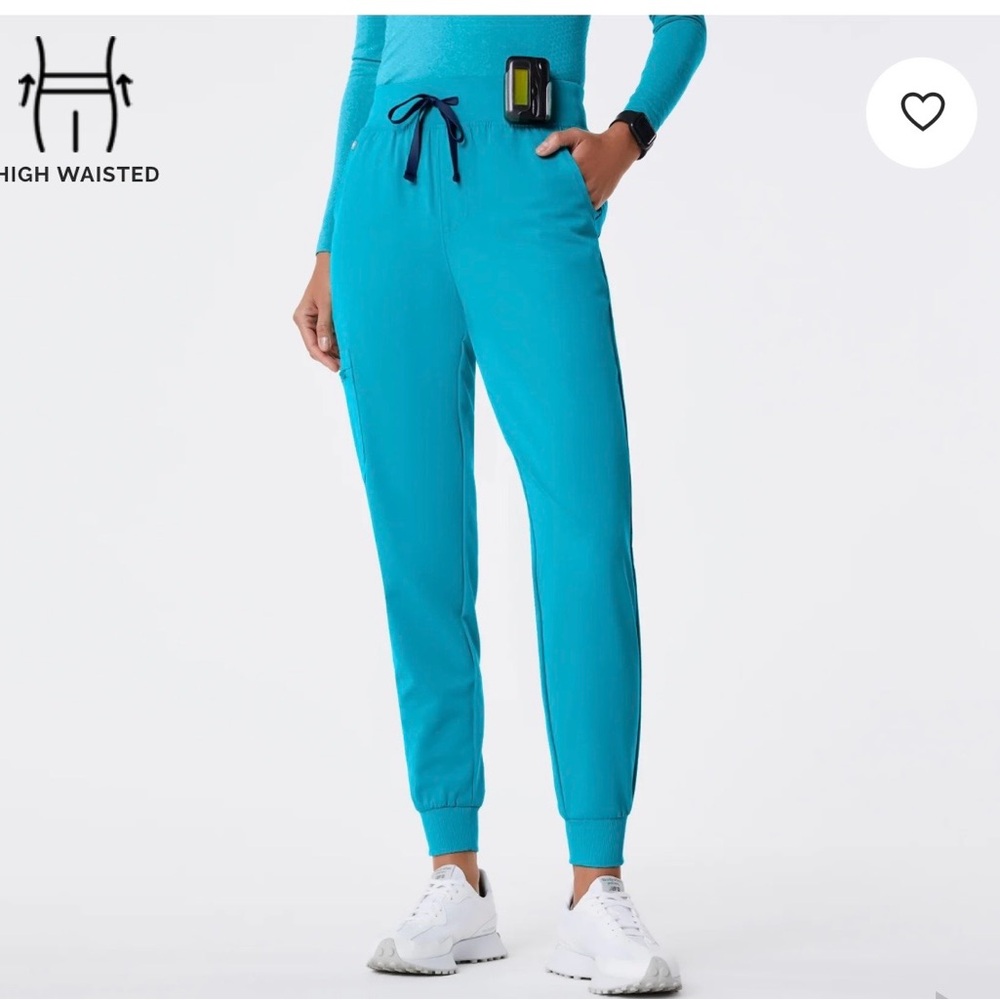 SOLD NA Figs High-Waisted Teal Zamora Jogger Pants XSP